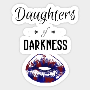 Daughters of Darkness | Goth Lips Red Blue Purple Sticker